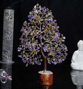 ARBRE DE PIERRES AMETHYSTES NATUREL DE QUALITÉ SUPÉRIEURE 300 CHIPS POUR LA DÉCORATION DE LA MAISON ARBRES DE PIERRES GEMMES DE GUÉRISON REIKI NATUREL VENTE EN GROS - Product Image 4