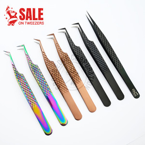 Volume Lash Extensions Tweezers EyeLash Extension Tweezers Supplies for Applying False Eyelashes in Different Colors - Product Image 1