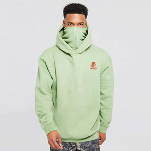 Sweat à capuche oversize en molleton 100 % coton pour homme, manches longues, plusieurs couleurs disponibles en stock - Product Image 1