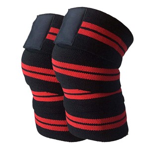 Bandes de genou Five-B Made pour l'haltérophilie, en coton élastique, compression pour l'entraînement, protection douce pour les genoux lors des soulevés de terre et des squats - Product Image 1