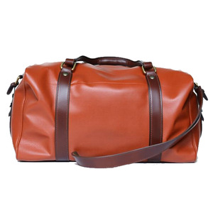 Sac de voyage vintage en cuir véritable, sac de week-end, sac à bagages avec grande capacité, poignées robustes, bandoulière réglable - Product Image 1