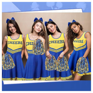 Costumes pour femmes adultes, tenue de cheerleader, ensemble de costumes de cheerleader, élégant, confortable, léger, pour la performance de cheerleading - Product Image 5