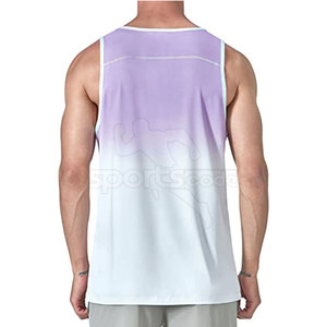 Servicio OEM, Último Diseño, Camiseta sin Mangas para Hombre, Tejida, Informal, 100% Algodón, Transpirable, Ecológica, Diseño Personalizado, Precio Bajo - Product Image 3