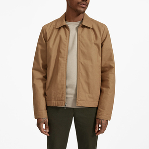 Veste en twill de coton à manches longues, brodée avec un logo personnalisé, de haute qualité, décontractée et tendance pour homme, tissu doux et durable. - Product Image 1