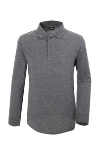 [MARK] OEM/ODM Marca Coreana MT-1212 Polo de Manga Larga de Algodón Peinado Mezclado 30's con Bolsillo en el Pecho - Product Image 2