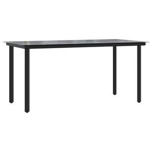 Juego de comedor para jardín en azul marino y gris negro para muebles de patio - Product Image 4