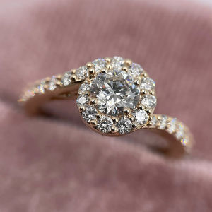 Igi/gia แล็บตัดเพชรวินเทจ14K สีเหลืองแหวนแต่งงาน/งานหมั้นใส่ได้ทั้งชายและหญิงสีขาวทองคุณภาพดีสำหรับงานปาร์ตี้ครบรอบ-คุ้มค่า - Product Image 3