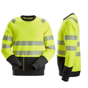 Sudadera de Trabajo Personalizada para Hombre, Venta al por Mayor, Cuello Redondo, Alta Visibilidad, Reflectante, Sudadera de Invierno para Mujer, Forro Polar, Alta Visibilidad - Product Image 3