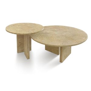 <b>Gold</b> Yellow Beige Natural Marble Coffee <b>Table</b> Set Elegant <b>Small</b> Stone <b>Table</b> - Product Image 1