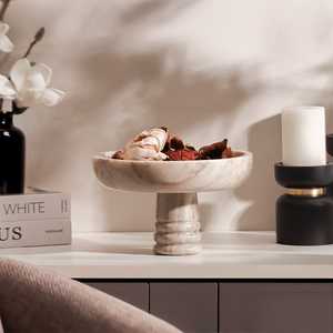 Plat de service en pierre design, aspect moderne, plateau de table écologique haut de gamme pour la décoration intérieure, les fêtes, les hôtels et les mariages - Product Image 2