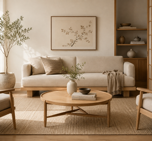 Round Shape Solid Wood Modern Coffee <b>Table</b> for Living Room Furniture Stylish Design Eco-Friendly & Durable Easy Assembly - Product Image 5