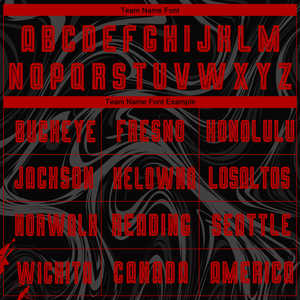 Uniforme de Fútbol Personalizado por Sublimación para Hombre, Conjunto de Camiseta de Fútbol Transpirable de Secado Rápido, Patrón de Remolino Negro y Rojo, Kits 100% Poliéster para Niños - Product Image 4