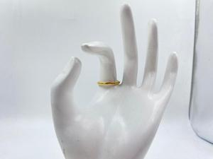 Bague cluster en laiton plaqué or faite à la main de style Boho Bijoux de mode uniques avec bande flexible - Product Image 3