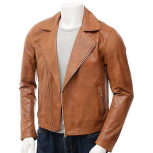Chaqueta de Cuero con Cierre para Hombre, Estilo Urbano, Personalizable, de Invierno, con Etiqueta Privada, Superventas - Product Image 3