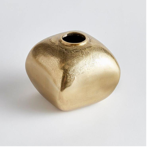 Vase en aluminium moderne de qualité supérieure, fait main, finition laiton, léger, résistant à la rouille, centre de table, décoration intérieure, exportation - Product Image 2