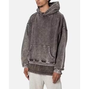 Sudadera con capucha de algodón lavado al ácido, estilo vintage, personalizada para branding. - Product Image 2