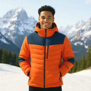 Veste de ski pour homme personnalisée, coque rigide, coupe-vent, imperméable, à capuche, isolation synthétique 220g, fermeture éclair, chaude, pour sports d'hiver et snowboard - Product Image 6