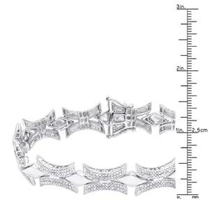 Pulsera de Diamantes Cultivados en Laboratorio EtherStar BRC-1023 2.0 CTW, Oro Sólido de 14K/18K, Joyería Fina de Lujo para Mujer, Certificación IGI, Estilo Hip Hop - Product Image 1