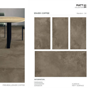 Carreaux de porcelaine aspect design, finition mate, 60x120cm, 600x1200mm, format 24x48, pour une utilisation élégante sur les murs et sols intérieurs. - Product Image 1