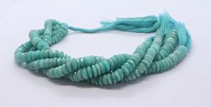 Cuentas facetadas de amazonita natural AAA en forma de neumático de 8-9 mm, cuentas de amazonita tipo arandela de 10 pulgadas, cuentas de amazonita Heishi en forma de rueda para joyería - Product Image 4
