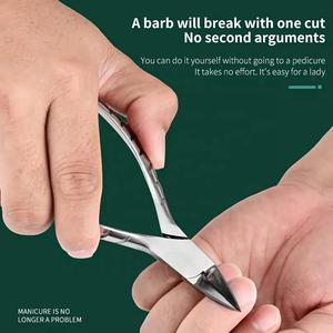 Morje Surgical Stainless Steel <b>Cuticle</b> Nipper-Professional Manicure Pedicure <b>Tool</b> Sharp Straight/Curved Blades Wide Jaw Opening - Product Image 3
