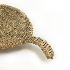 Plateau en jonc de mer tressé à la main en forme de feuille XH, réglable, pour couverts et ustensiles de cuisine, organisateur de couverts - Product Image 4