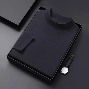 เสื้อยืดแขนยาวคอกลมสีพื้นสำหรับผู้ชายรุ่นใหม่ สวมใส่ได้หลากหลาย ฤดูใบไม้ผลิและฤดูใบไม้ร่วง สวมใส่สบาย - Product Image 5