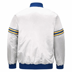 Chaqueta Bomber Varsity de Lana y Cuero para Hombre, Diseño Casual de Invierno Personalizado, Bordado Chenille, Estilo Letterman Deportivo de Béisbol con Detalle de Cuerno - Product Image 3