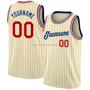 Custom Striped Basketball Jersey Sleeveless Breathable Adult Size All Seasons Custom Sublimation Printed Basketball Jersey - Product Image 2