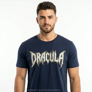 Camiseta de Hombre al por Mayor, Diseño Personalizado con Gráficos de Calaveras y Vampiros, Camiseta de Algodón con Impresión de Alta Calidad, Proveedor de Fábrica - Product Image 4