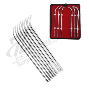 Van Buren 270mm 20 Charr Dilatador de sonido curvo Juego de instrumentos quirúrgicos básicos Hecho a mano Pakistán Acero inoxidable Uso hospitalario - Product Image 2