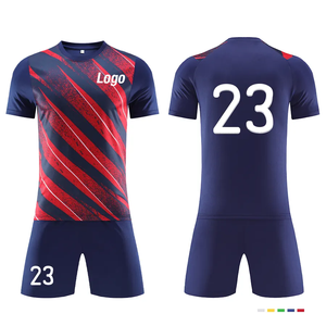 MILIENZ SPORTS APPAREL Ensemble de maillots de football pour hommes, uniforme d'équipe personnalisé, dégradé blanc-bleu, col en V, manches courtes, évacuation de l'humidité - Product Image 3
