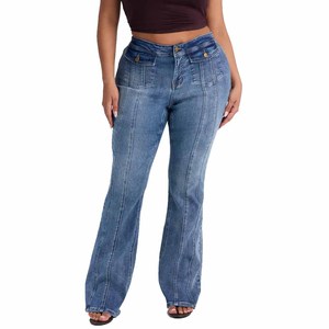 High Quality Twin City Plus Size Women's Denim Pencil Pants <b>Elastic</b> Solid Color Stretch Ripped Casual Slim <b>Jeans</b> - Product Image 6