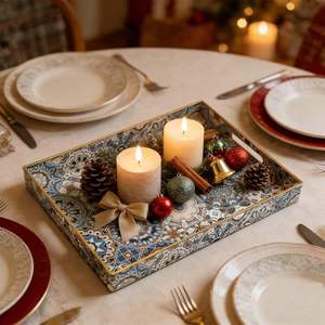 Plateau en bois imprimé pour cadeau, design unique, forme rectangulaire, fait main, plateau imprimé en MDF, prix d'usine par UNIVERSAL Overseas - Product Image 1