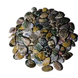 Piedra de Jaspe Oceánico Natural Lisa de Alta Calidad, Cristal en Formas Mixtas, Cabujón, Gema Suelta de 20-45mm, 8-12g, Gemas Khushi - Product Image 5
