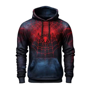 Sudadera con Capucha de Forro Polar de Primera Calidad, Personalizada con Impresión por Transferencia de Calor, Diseño de Spiderman, Cálida para Invierno, Ecológica, Transpirable, con Bolsillos, Unisex, Informal - Product Image 1