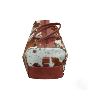 Sacs à main en cuir véritable avec fourrure personnalisée, sacs à bandoulière pour femmes, vente chaude, bonne qualité, nouveau style, sac en cuir de vachette marron - Product Image 4