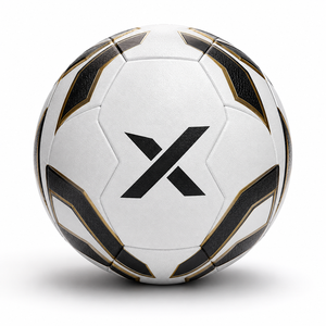 Balón de Fútbol Personalizado con Etiqueta Privada X |   Blanco Negro Dorado |   Logotipo X |   Fabricante OEM ODM |   Diseño Premium |   Calidad Premium - Product Image 1