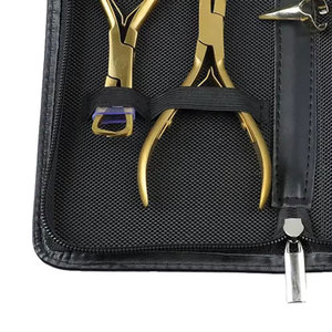Kit d'outils professionnels pour extensions capillaires à prix de gros – Ensemble de démarrage avec pinces en acier inoxydable et outil à boucle - Product Image 3