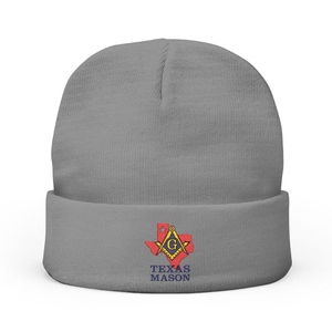 Texas Masonic Winter <b>Beanie</b> - Premium Knit <b>Hat</b> with Square and Compass G - Product Image 4