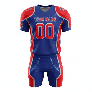 Uniforme de Fútbol Americano Personalizado Wembley Sports, Conjunto de Camiseta y Pantalones Cortos, Logotipo Personalizado - Product Image 2