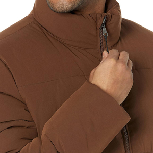 Men's Casual Winter Warm Hooded Puffer Jacket High Quality Fabric Custom Zipper Pockets Stand New Fashionable Plus Size - Product Image 4