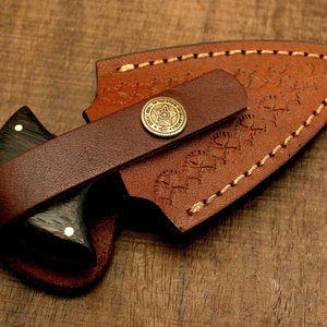 Couteau artisanal en acier Damas de qualité industrielle, manche en bois, multifonctionnel, pour la chasse en plein air, la cuisine, garantie de 3 ans - Product Image 4