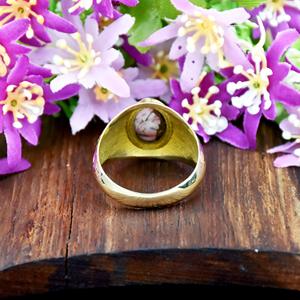 925 Sterling Silver Natural Red Rose Mohave <b>Turquoise</b> Handmade Silver <b>Ring</b> Gemstone 18K Gold Vermeil Jewelry Wedding Gift <b>Ring</b> - Product Image 6