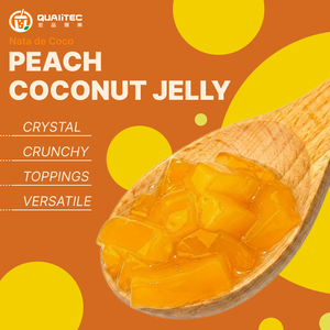 Peach Coconut Jelly For <b>Bubble</b> <b>Tea</b> <b>Ingredient</b> Made In Taiwan Nata de Coco Springy For Mocktails Versatile Topping High Quality - Product Image 2