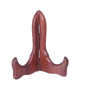 Support à assiettes en bois, porte-plats, support de livres pliable en forme de U en bois, support de rangement pour salon - Product Image 2
