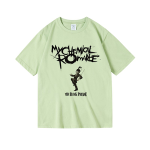 เสื้อยืดผู้ชายพิมพ์ลายกราฟิกวินเทจทรงโอเวอร์ไซส์ ผ้าคอตตอนหนานุ่ม สไตล์สตรีทแฟชั่น - Product Image 3