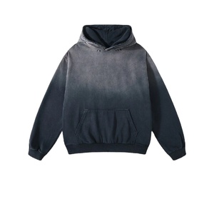 DROUPSHOULDER SUN FADE Sweat à capuche à poche kangourou lourd délavé - Product Image 1