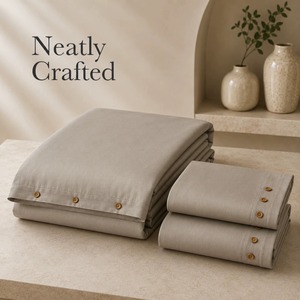 Premium Quality Cotton & Bamboo Duvet <b>Set</b> Soft Breathable Hypoallergenic <b>Bedding</b> <b>Set</b> for Hotel Home Bedroom Guest Room - Product Image 3
