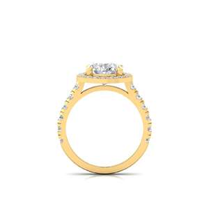 Bague solitaire ovale en diamant de laboratoire à éclat majestueux, plaqué or 10 carats, de luxe, pour mariage/anniversaire féminin - Product Image 3